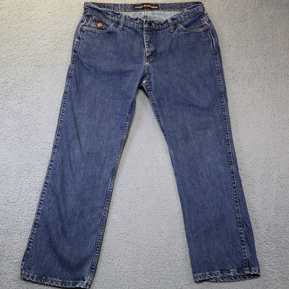 Wrangler FR Flame Resistant Jeans Womens 15x30 Blue Denim‎ Work Pants FRW10DD
